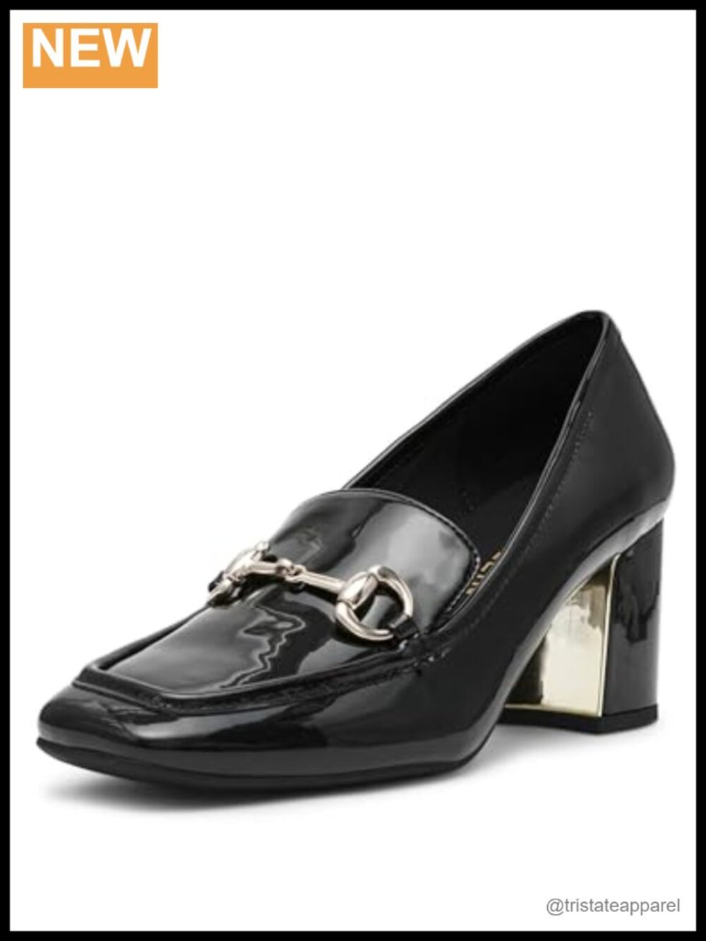 Anne Klein Tobi Leather Block Heel Slingback Pump for Business Casual